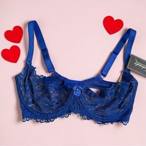 Frederick's of Hollywood Royal Blue Lace Bra